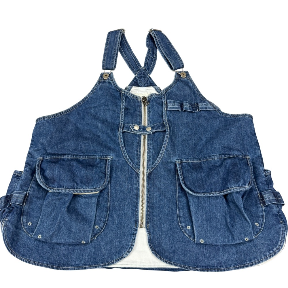 Snow Peak Takibi Spec Denim Utility Vest Indigo Blue JK-25AU012 Men's Large